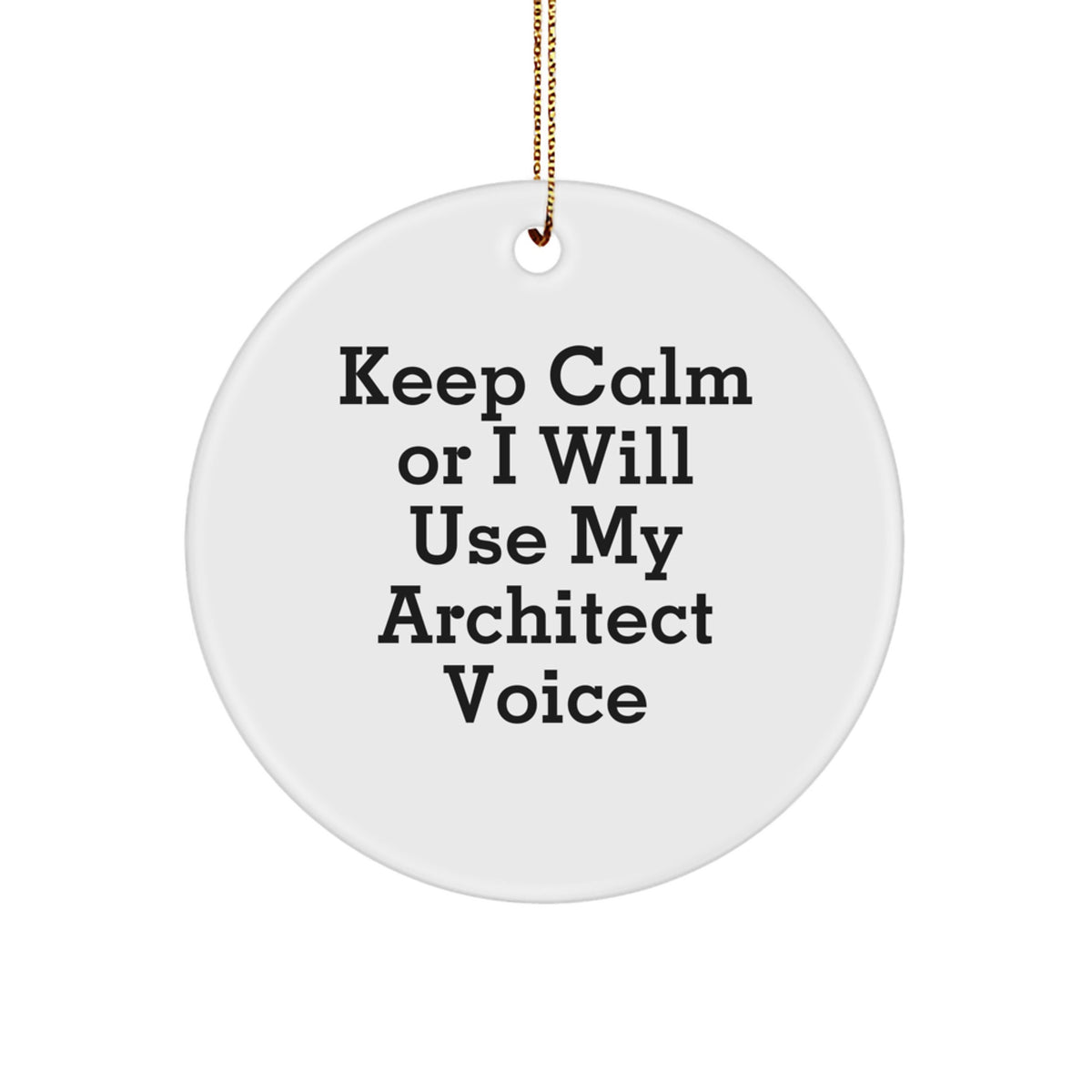 Architect Circle Ornament Idea for Coworkers Christmas present Gift - Image 1