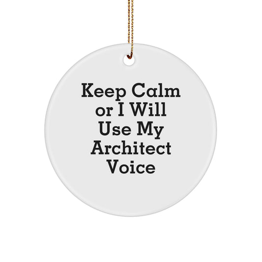 Architect Circle Ornament Idea for Coworkers Christmas present Gift - Image 1