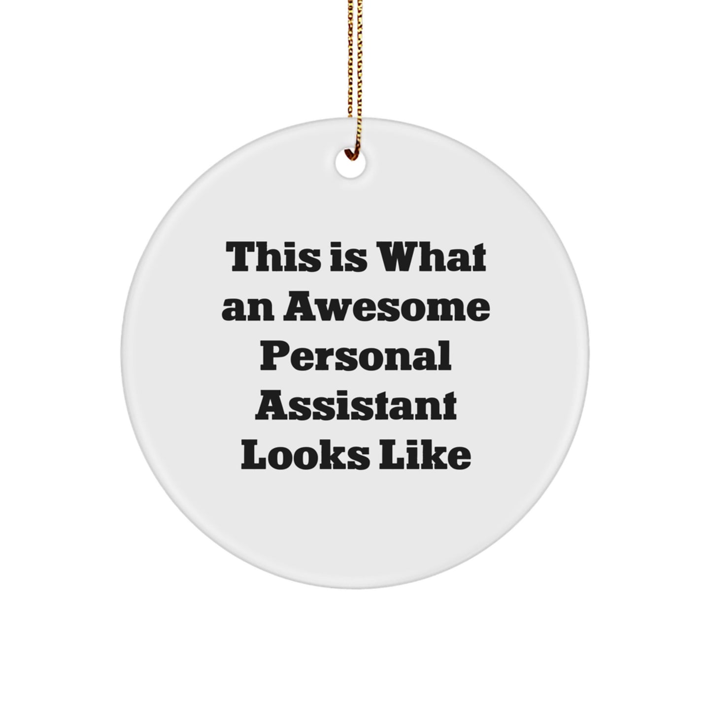 Funny Personal Assistant Gifts for Her, Cute Circle Ornaments for Home, This Is What An Awesome Personal Assistant Looks Like Christmas Decorations - Image 1