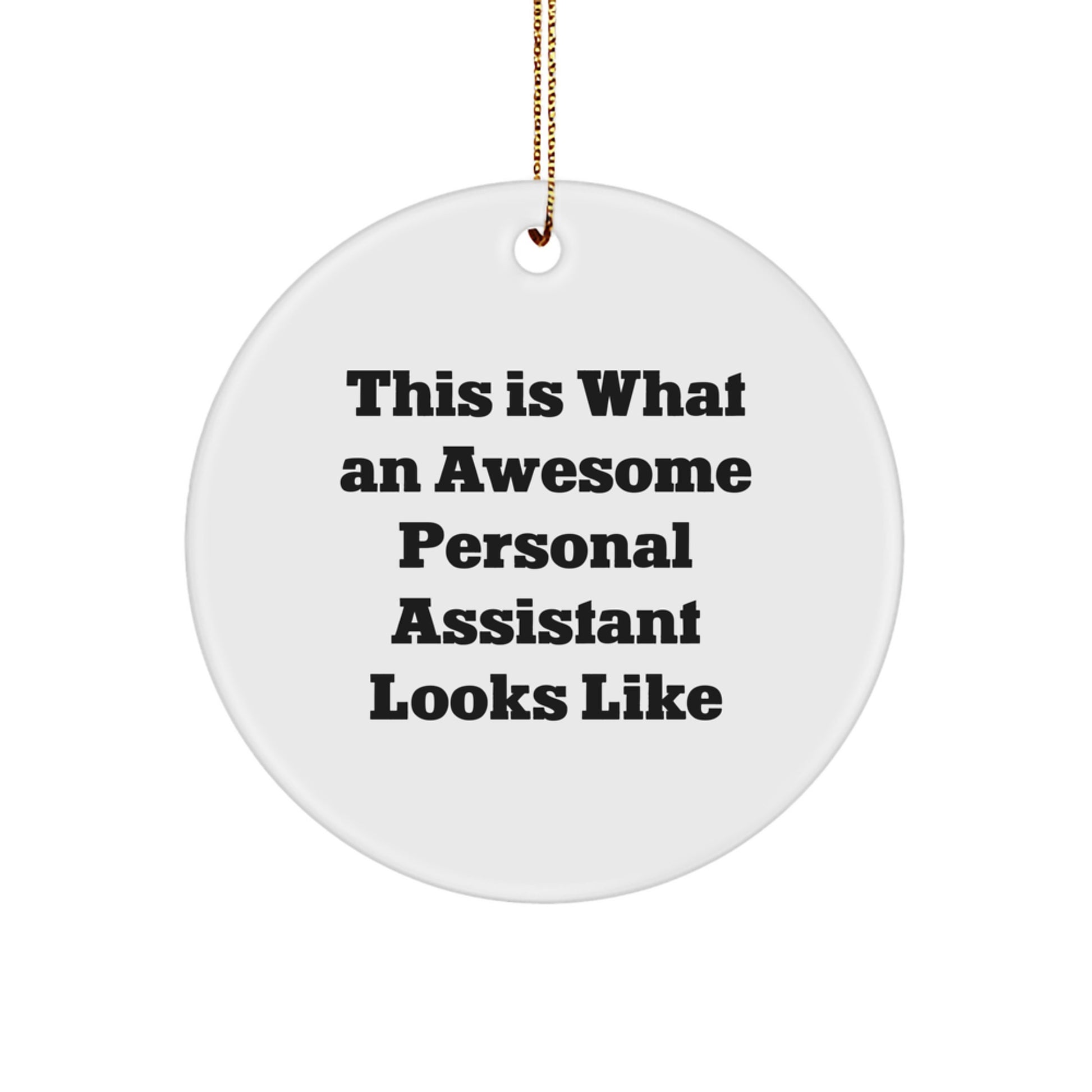 Funny Personal Assistant Gifts for Her, Cute Circle Ornaments for Home, This Is What An Awesome Personal Assistant Looks Like Christmas Decorations - Image 1