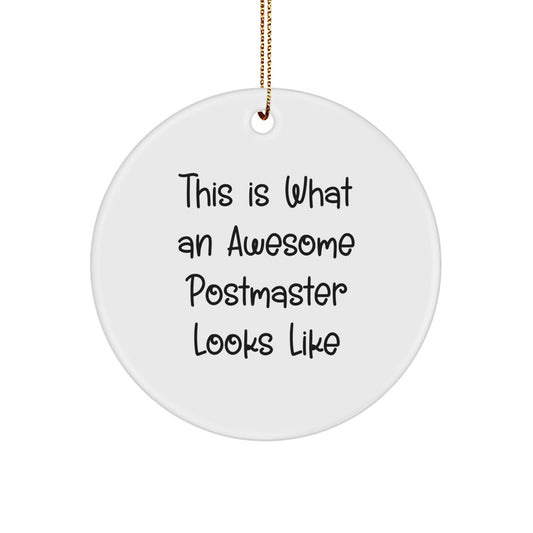 Postmaster Circle Ornament Gift Idea for Coworkers – Awesome Looks Like - Image 1