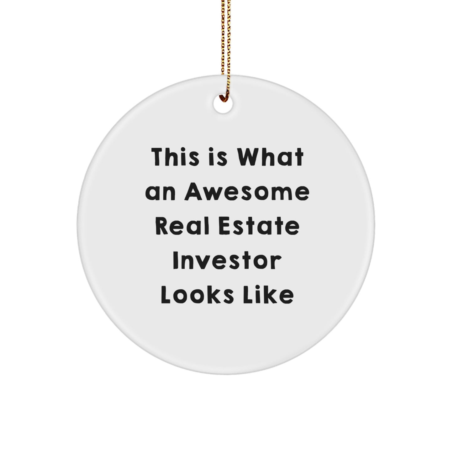 Funny Real Estate Investor Gifts from Men - Christmas Unique Circle Ornament for Real Estate Investor Friends - Image 1