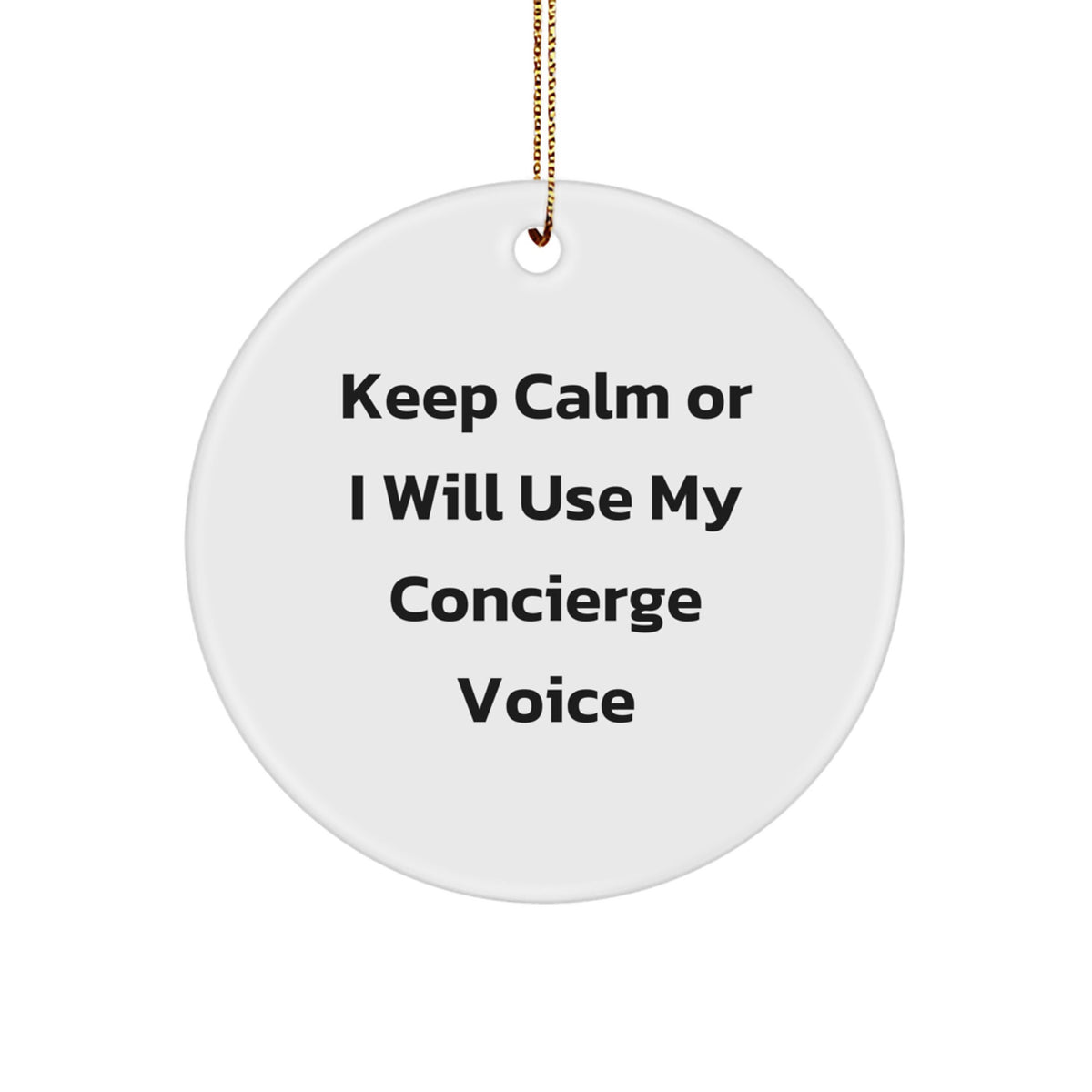 Concierge Keepsake White 2.75" Christmas Ornament for Him Gift - Image 1
