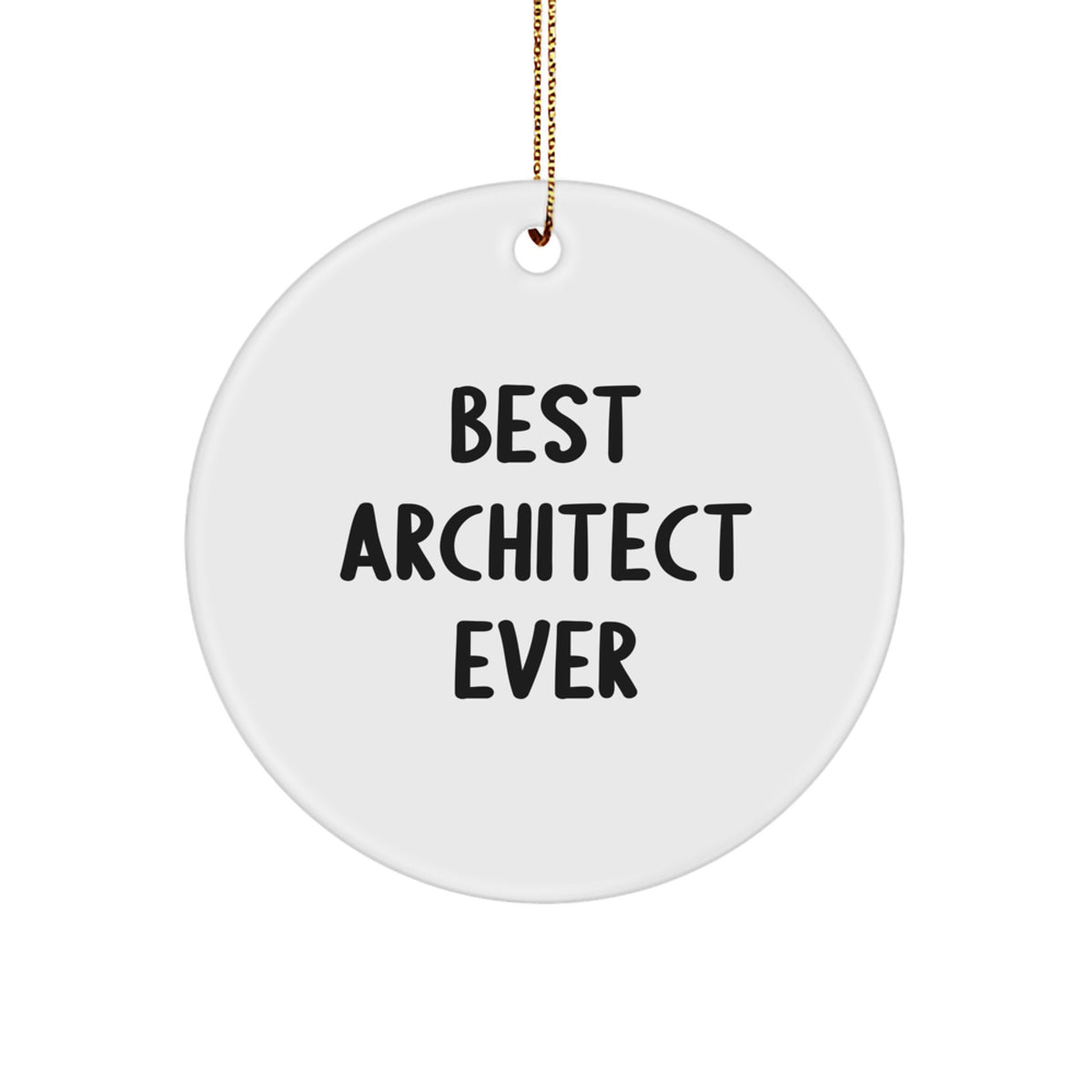 Funny Architect Quotes Gifts for Coworkers, Unique Circle Ornament, Best Architect Ever, Christmas Unique Gifts from Friends - Image 1