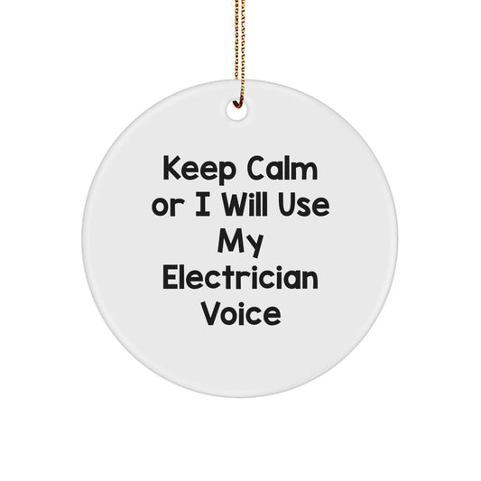 Electrician Keepsake Holiday Christmas Tree Ornament for Him Gift - Image 1