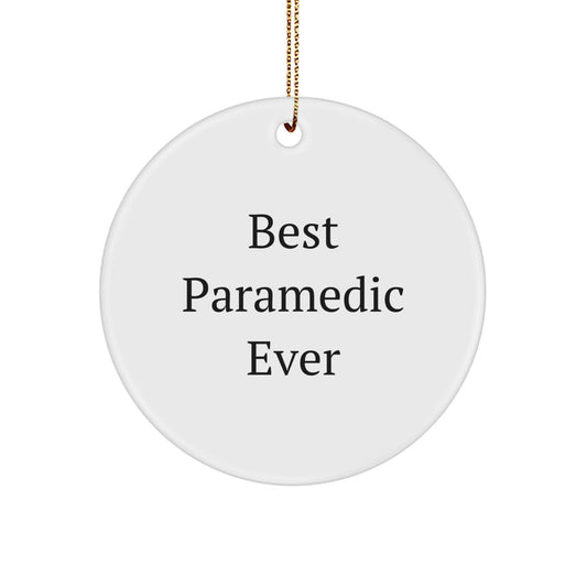 Funny Rescue Worker Gifts from Men to Friends - Best Rescue Worker Ever Circle Ornament for Christmas Unique Gifts - Image 1