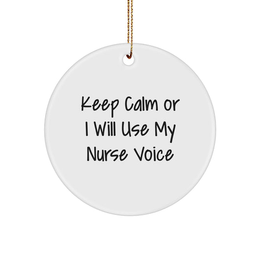 Nurse Keepsake Christmas Ornament for Him Gift With Nurse Voice Quote - Image 1