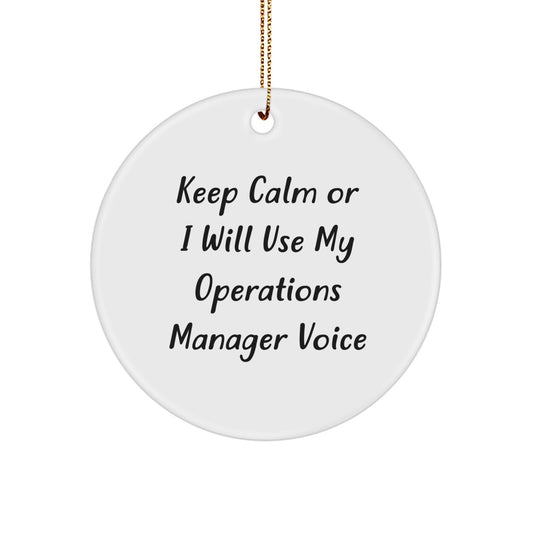 Cheeky Operations Manager Christmas Ornament for Friends Gift - Image 1