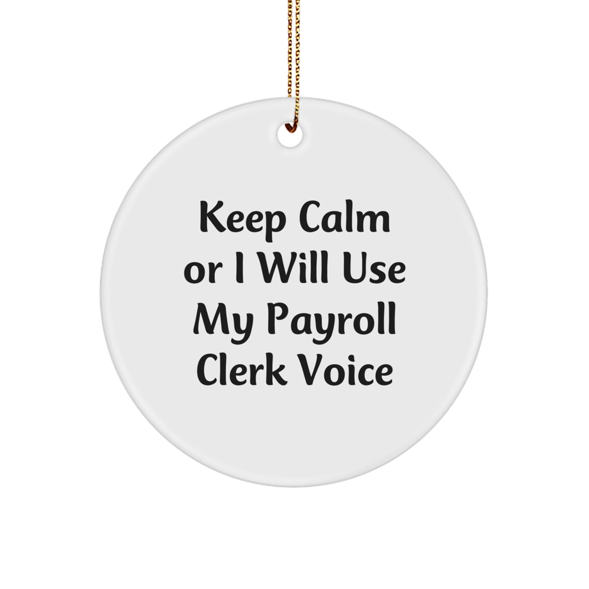 Payroll Clerk Keepsake Christmas Ornament for Him Gift - Image 1