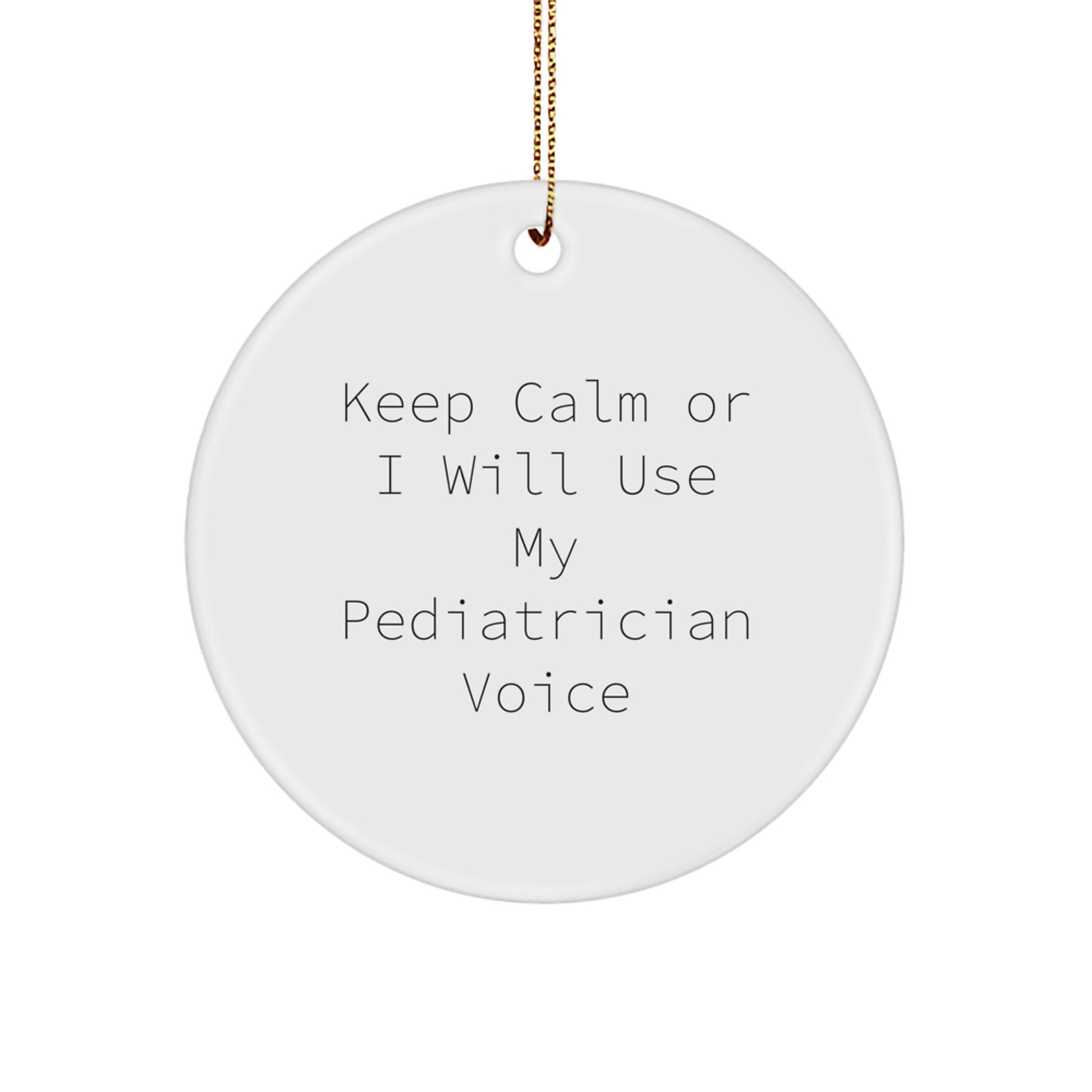Christmas Gift Pediatrician Circle Ornament for Her Present - Image 1