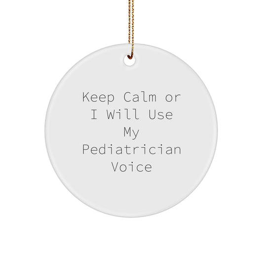 Christmas Gift Pediatrician Circle Ornament for Her Present - Image 1