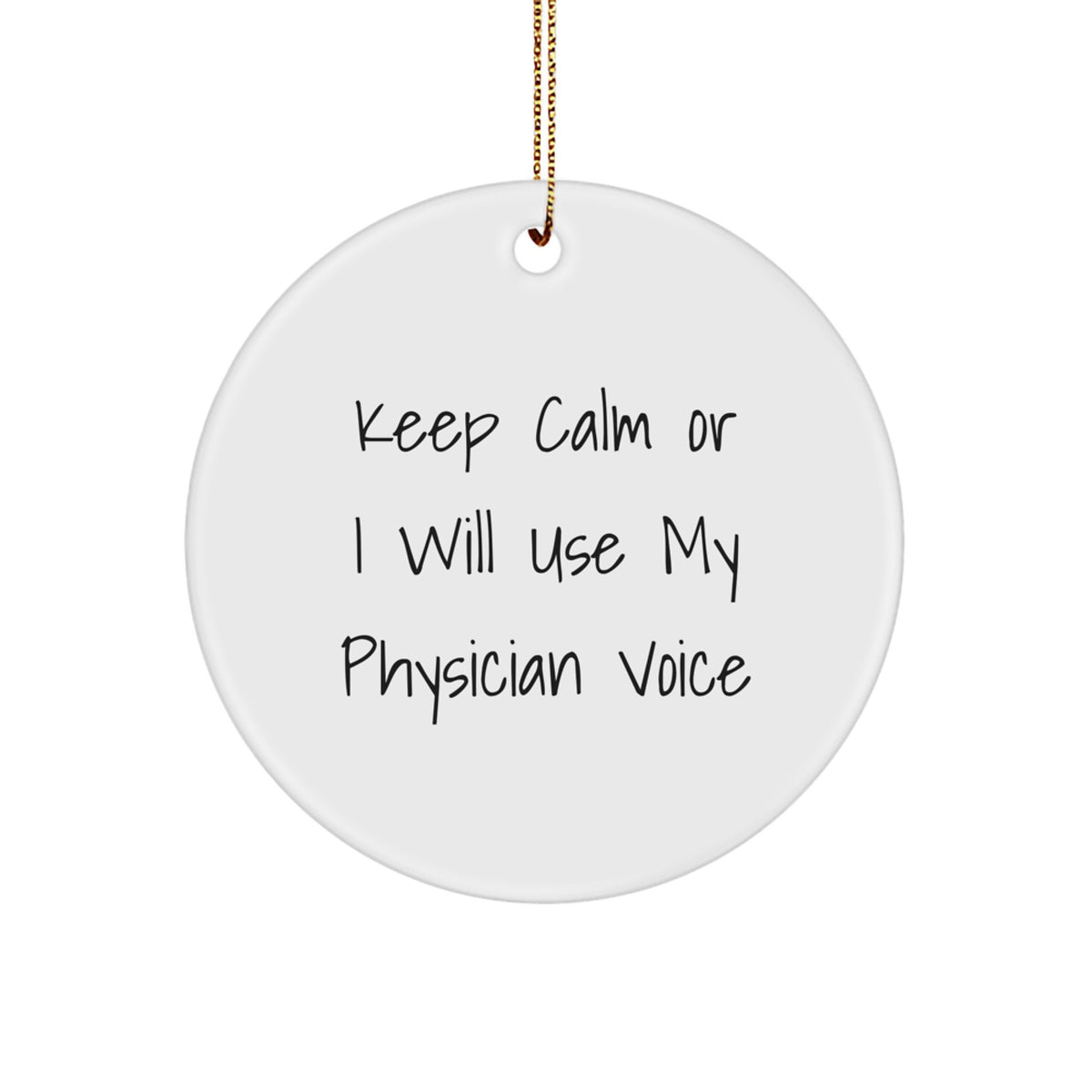 Physician Keepsake Christmas Ornament for Him Gift Bright Edge Print - Image 1