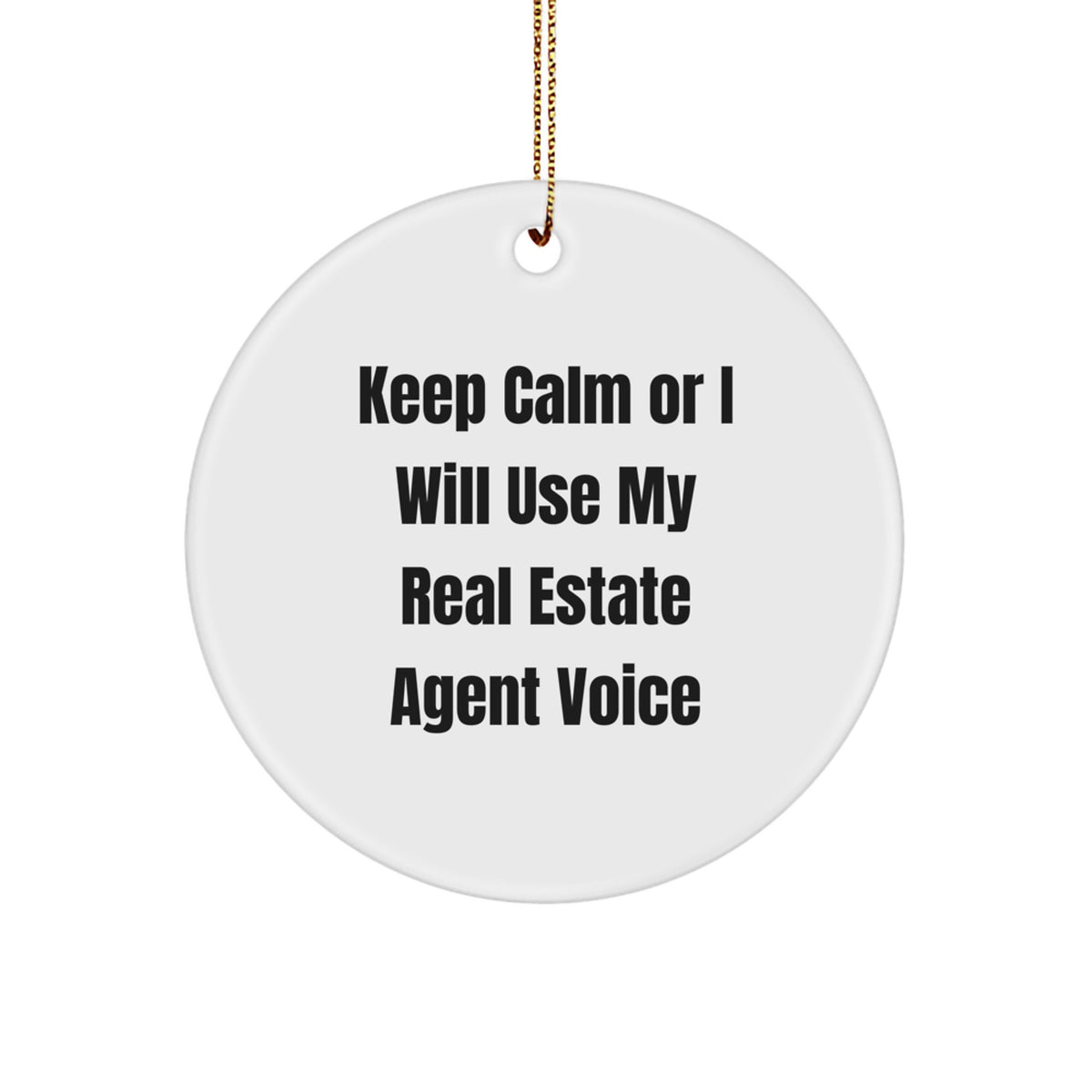 Real Estate Agent Keepsake Christmas Ornament for Him Gift - Image 1