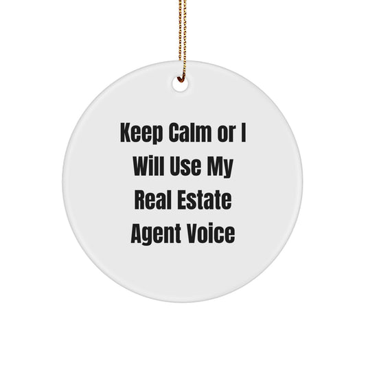 Real Estate Agent Keepsake Christmas Ornament for Him Gift - Image 1
