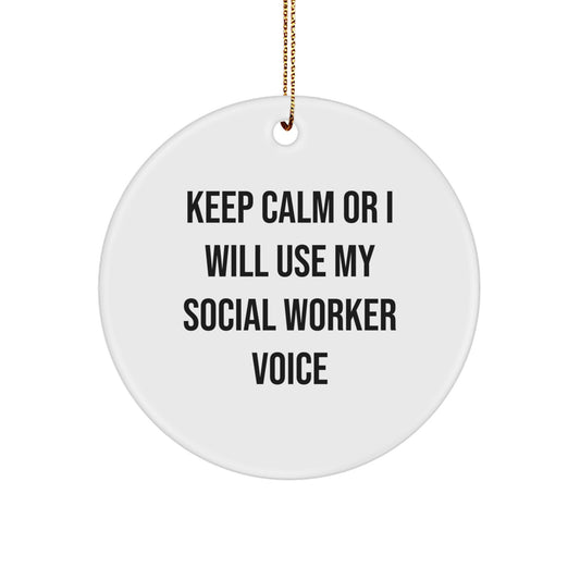 Social Worker Keepsake Holiday Christmas Ornament for Him Gift - Image 1