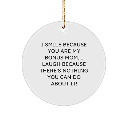 Bonus Mom Keepsake Christmas Ornament for Her Gift - Image 1