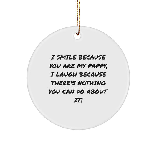 Funny Pappy Gifts from Men to My Pappy Circle Ornament for Christmas Unique Presents - Image 1