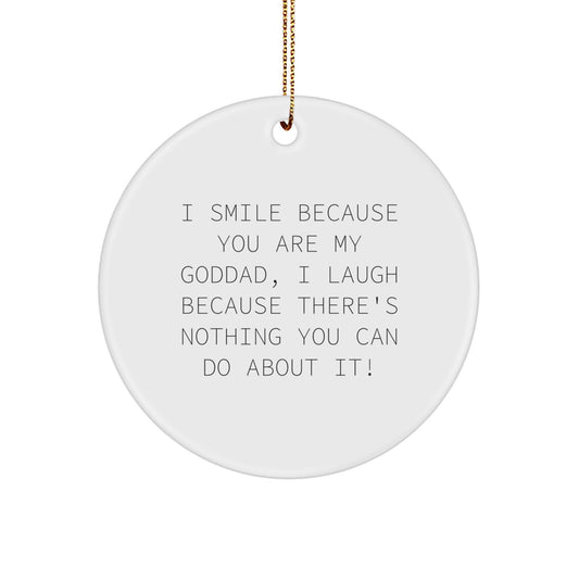 Novelty Christmas Ornament for Friends Goddad Quote Surprise Gift - Image 1