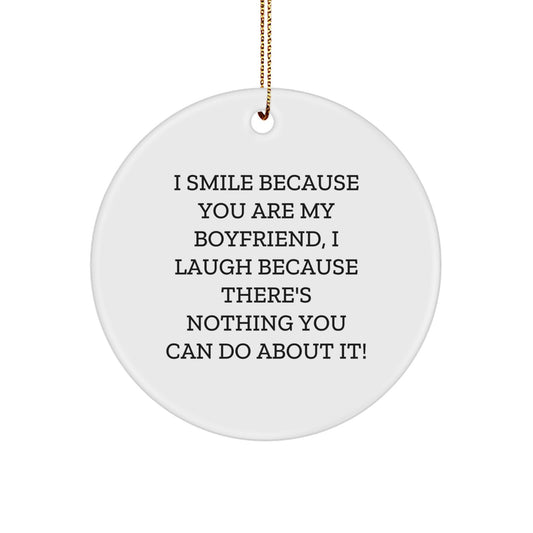 Funny Sweetheart Circle Ornament, Gifts from Sweetheart for Him, Christmas Unique Gifts, Cute Love Quote, Sweetheart Decorations - Image 1