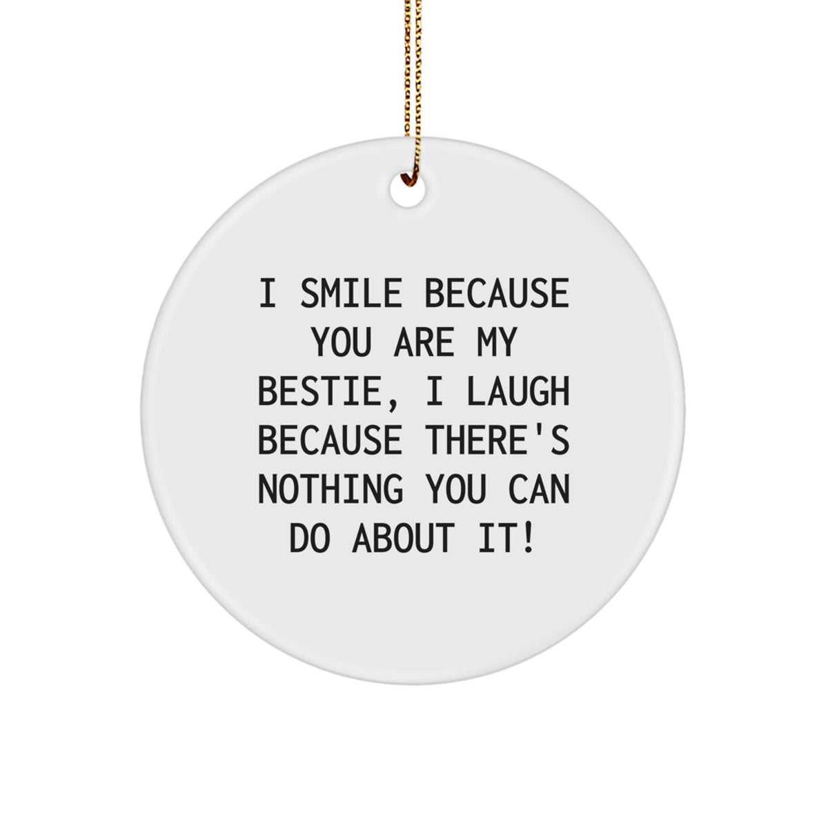 Bestie Keepsake Christmas Ornament for Him Surprise Bright Gift - Image 1