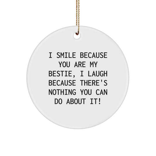 Bestie Keepsake Christmas Ornament for Him Surprise Bright Gift - Image 1