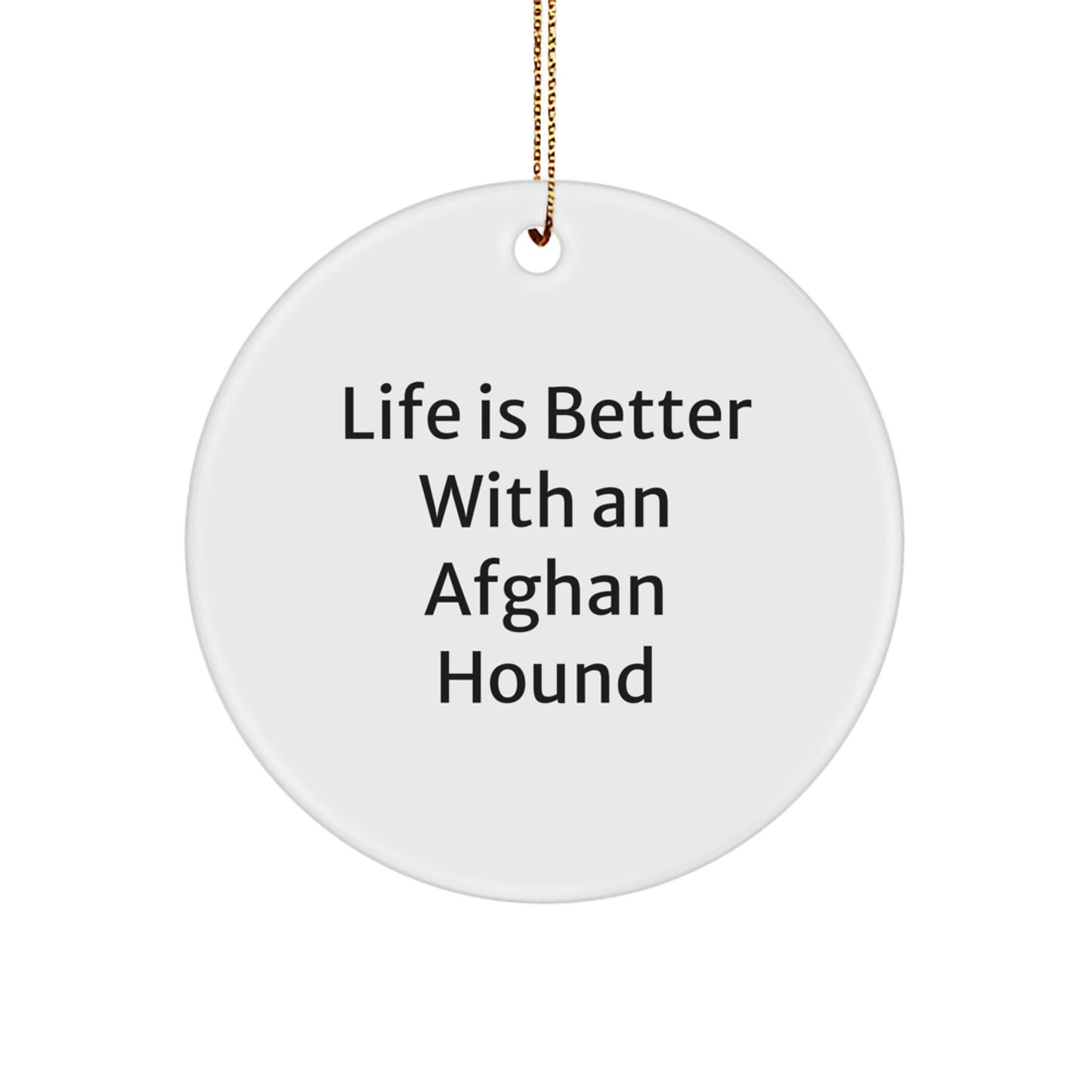 Afghan Hound Dog Lovers Christmas Circle Ornaments Gifts from Friends and Family for Men, Women, Christmas Unique Gifts - Image 1