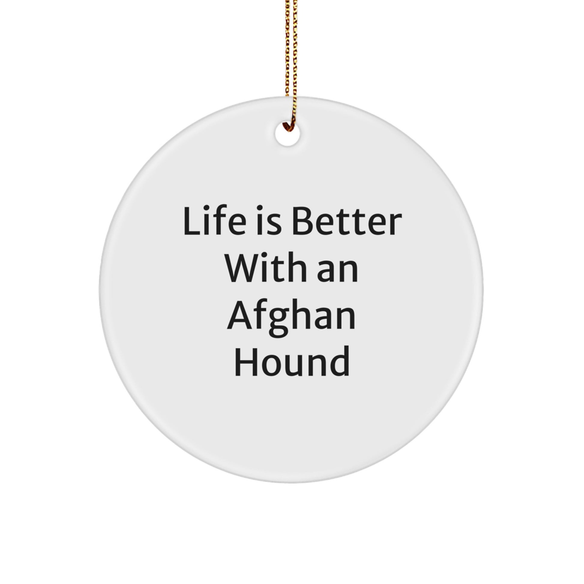 Afghan Hound Dog Lovers Christmas Circle Ornaments Gifts from Friends and Family for Men, Women, Christmas Unique Gifts - Image 1