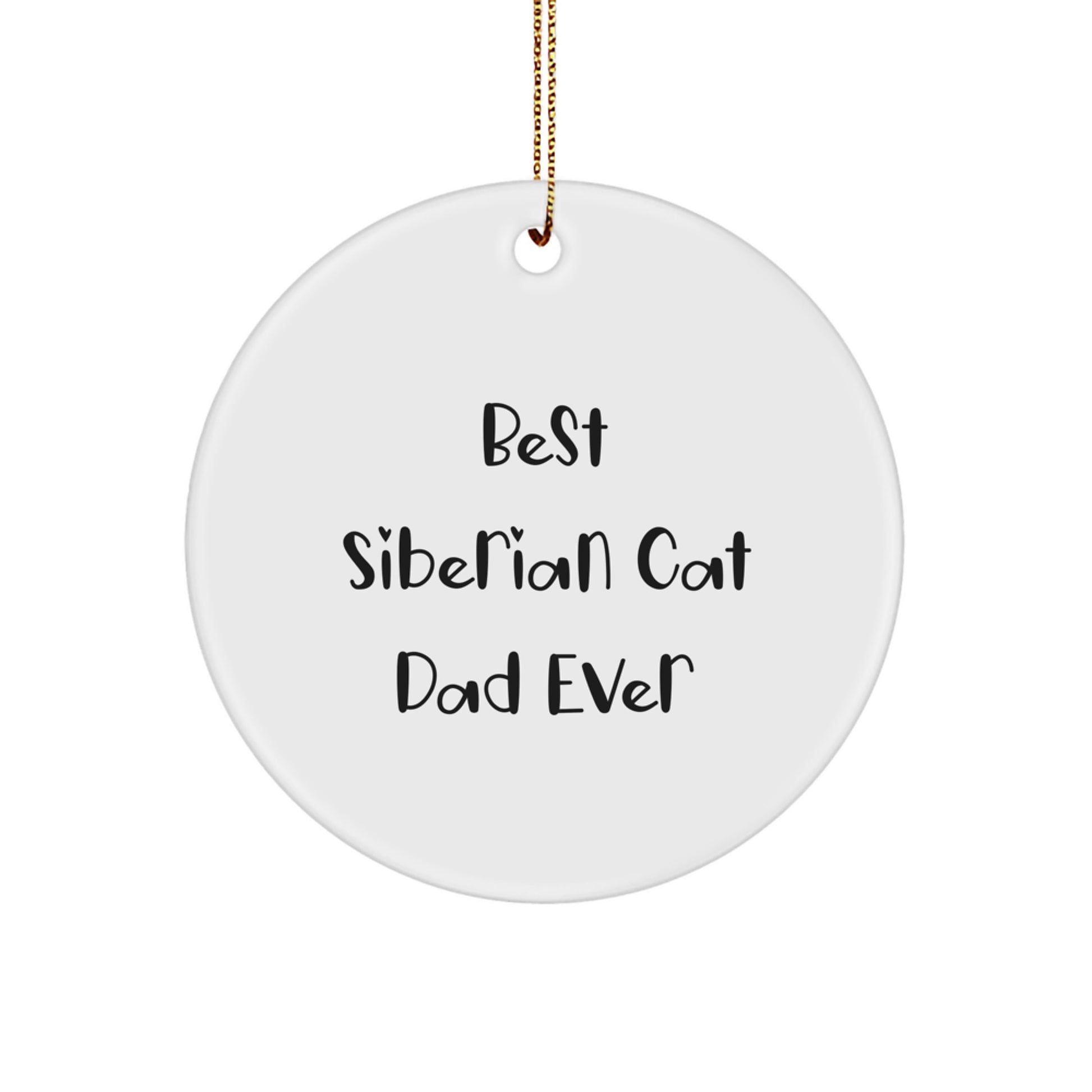 Siberian Cat Lover Gifts from Dad for Men Siberian Cat Christmas Unique Ornaments - Image 1