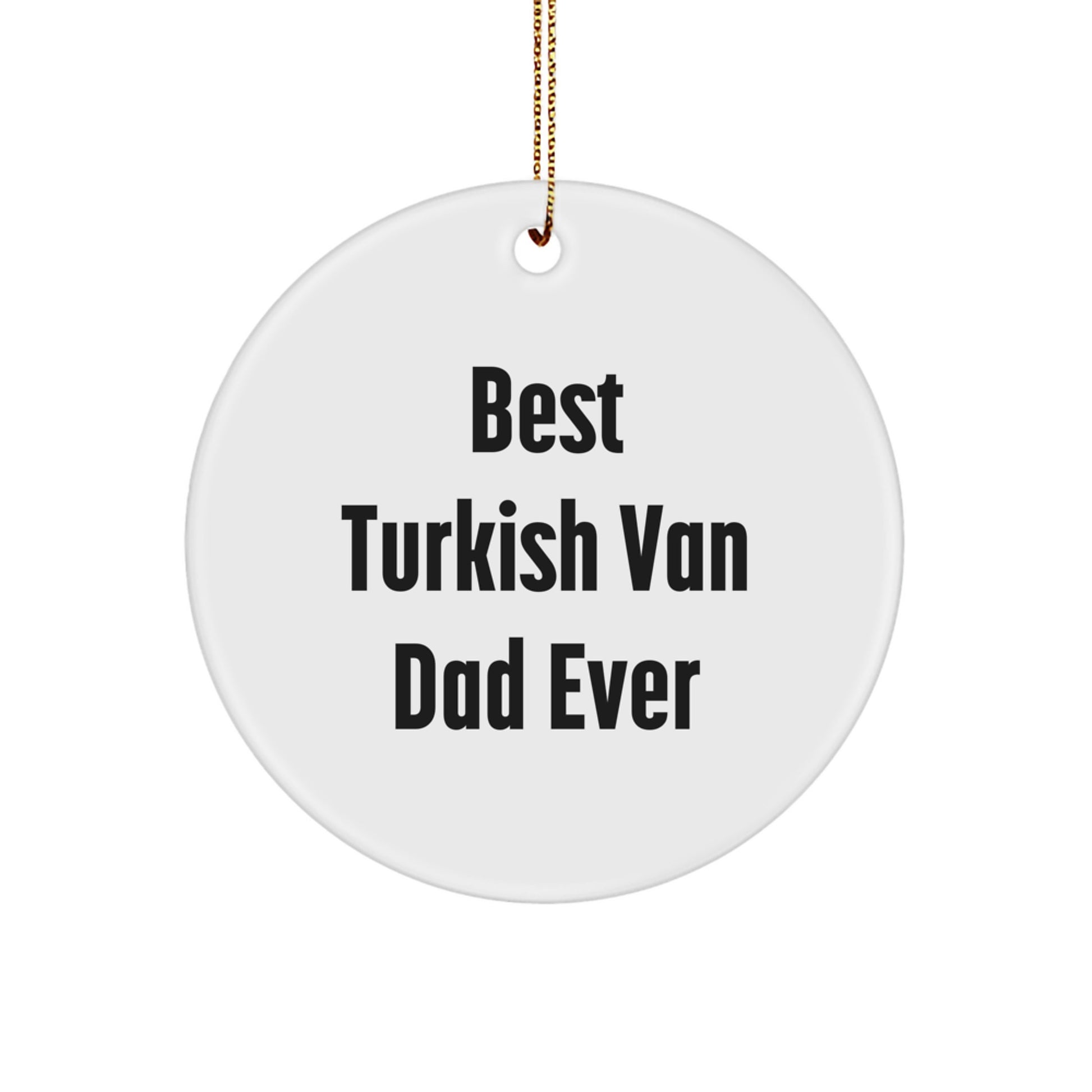 Funny Turkish Van Cat Dad Christmas Unique Gifts for Men, Women, Friends from Family - Image 1