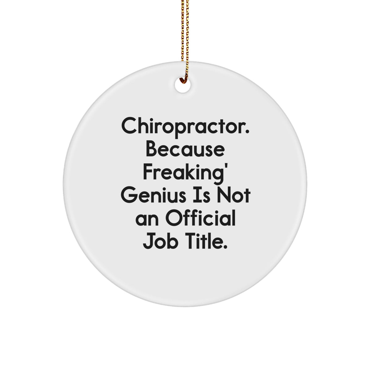 Chiropractor Keepsake Bright Holiday Christmas Ornament for Him Gift - Image 1