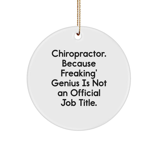 Chiropractor Keepsake Bright Holiday Christmas Ornament for Him Gift - Image 1