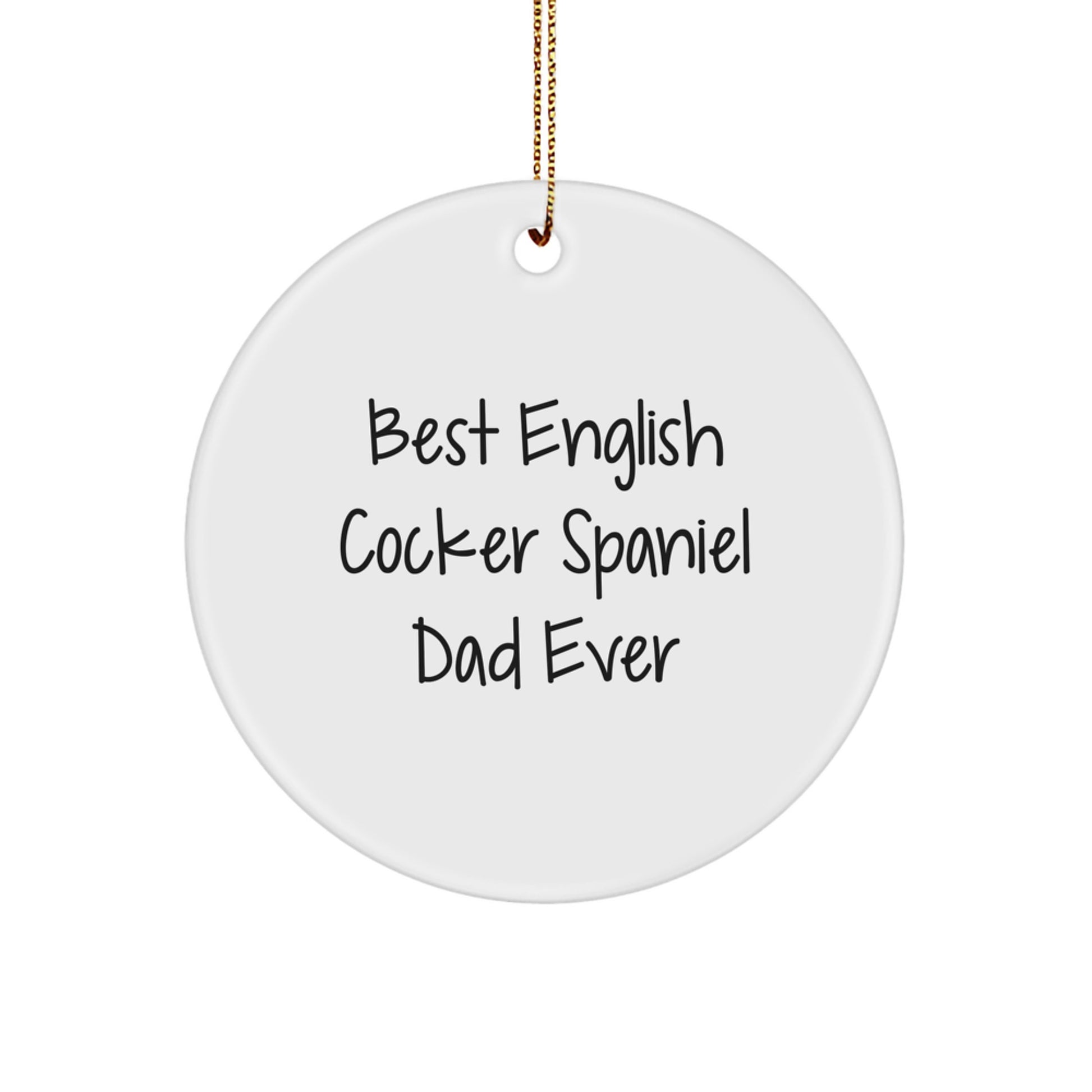 Funny English Cocker Spaniel Dog Dad Gifts, Circle Ornaments for Men, Women, Family, Friends, Coworkers, Christmas Unique Presents - Image 1