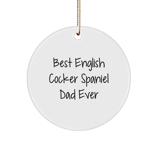 Funny English Cocker Spaniel Dog Dad Gifts, Circle Ornaments for Men, Women, Family, Friends, Coworkers, Christmas Unique Presents - Image 1