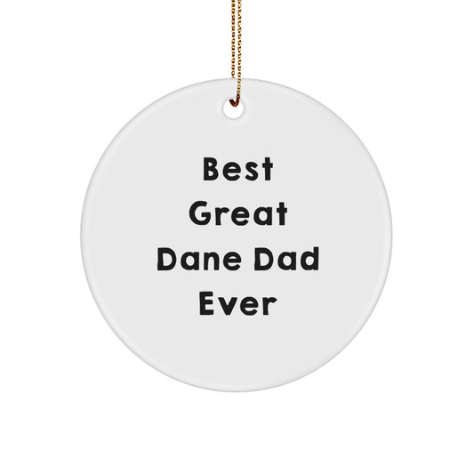 Funny Great Dane Dog Circle Ornaments, Gifts for Great Dane Dad from Men - Unique Christmas Decorations - Image 1