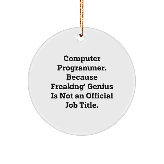 Computer Programmer Keepsake Christmas Ornament for Him Holiday Gift - Image 1