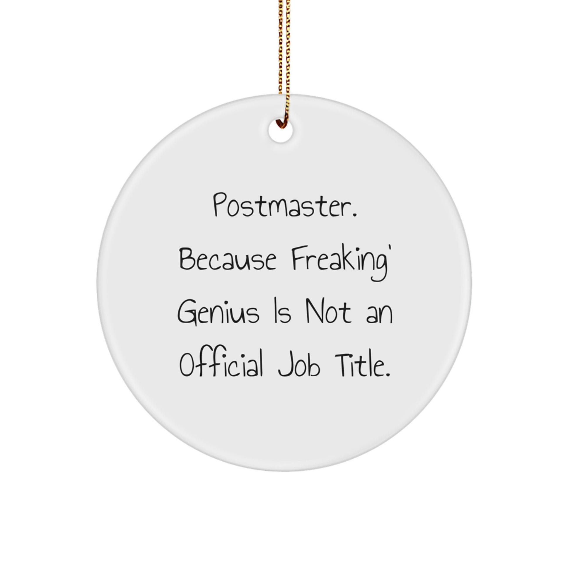 Funny Postmaster Gifts from Friends, Unique Circle Ornament for Postmaster, Postmaster Christmas Unique Gifts - Image 1