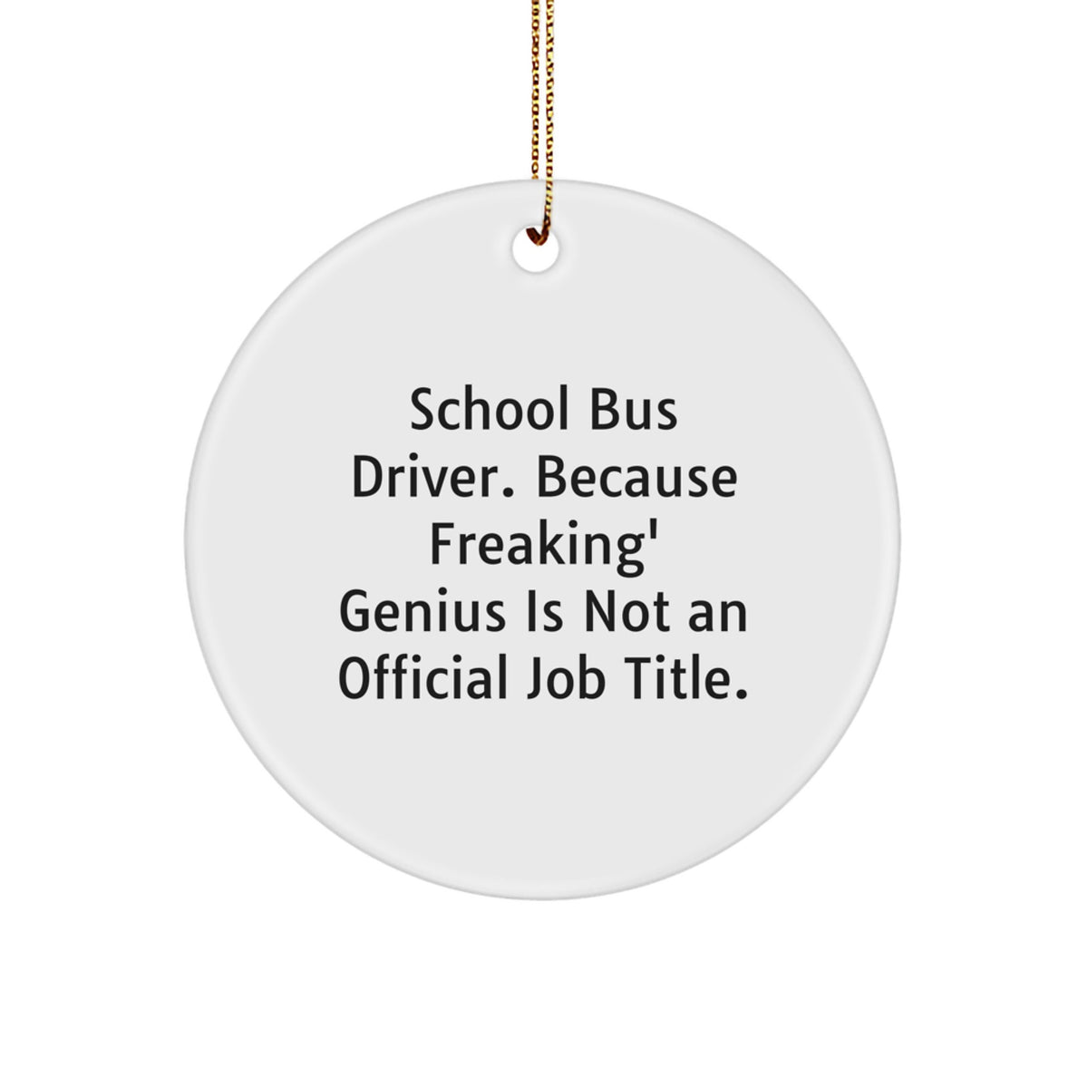School Bus Driver Keepsake White 2.75" Christmas Ornament Gift for Him - Image 1