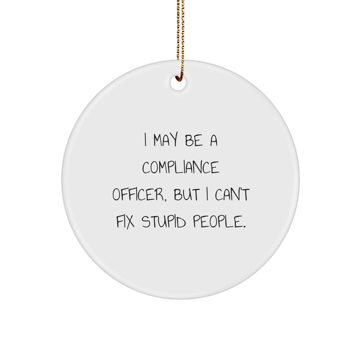 Compliance Officer Keepsake Holiday Christmas Ornament for Him Gift - Image 1