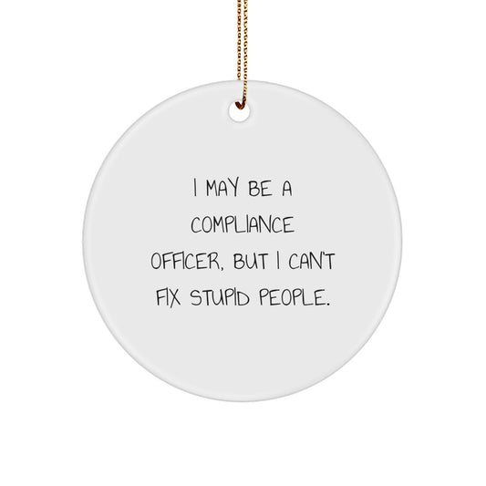 Compliance Officer Keepsake Holiday Christmas Ornament for Him Gift - Image 1