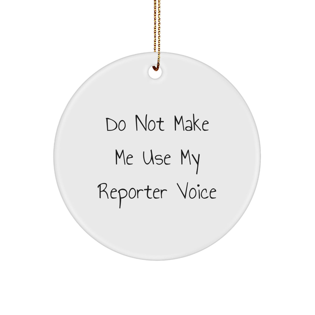 Reporter Circle Ornament Idea for Coworkers Christmas Gift - Image 1