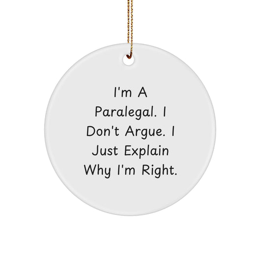 Friend's Paralegal Memento for Teens Christmas Ornament Gift - Image 1