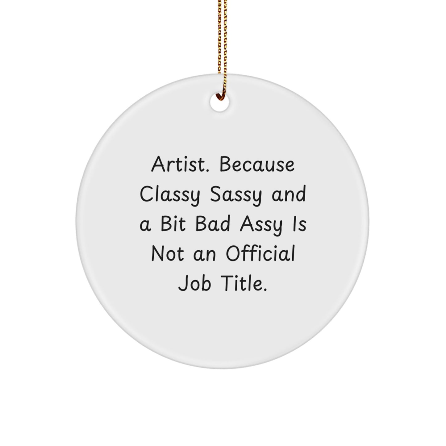 Artist Circle Ornament for Coworkers Idea Holiday Christmas Gift - Image 1