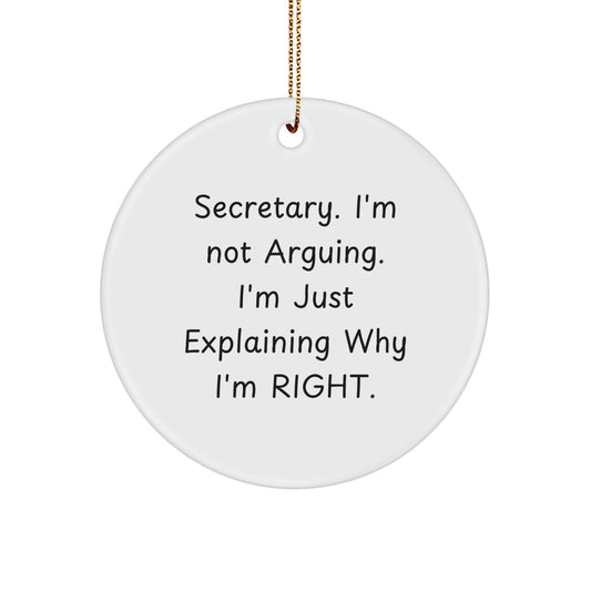 Funny Secretary Circle Ornament Gifts from Friends for Secretaries - Image 1