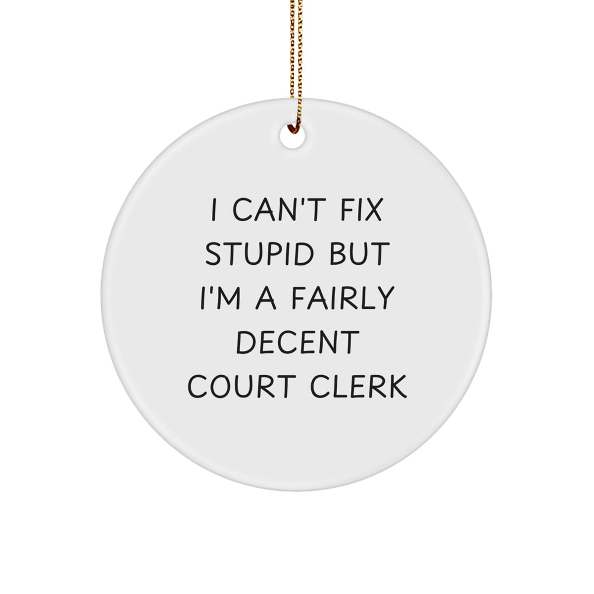 Christmas Gift for Her Court Clerk Ornament Present - Image 1