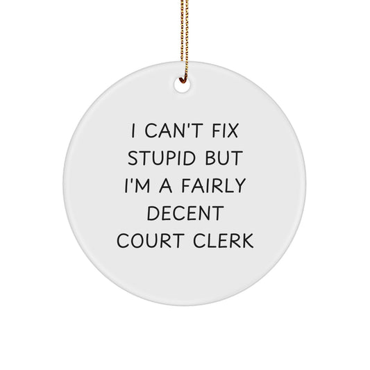 Christmas Gift for Her Court Clerk Ornament Present - Image 1