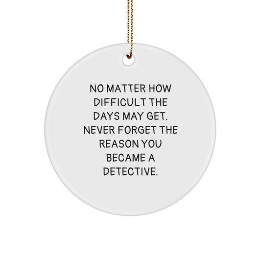 For Him Detective Christmas Ornament Gift Never Forget the Reason - Image 1