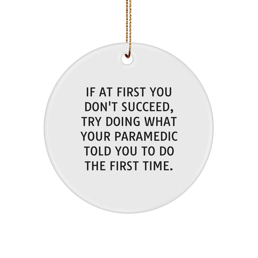 Circle Rescue Worker Holiday Christmas Ornament Idea Gift for Coworkers - Image 1