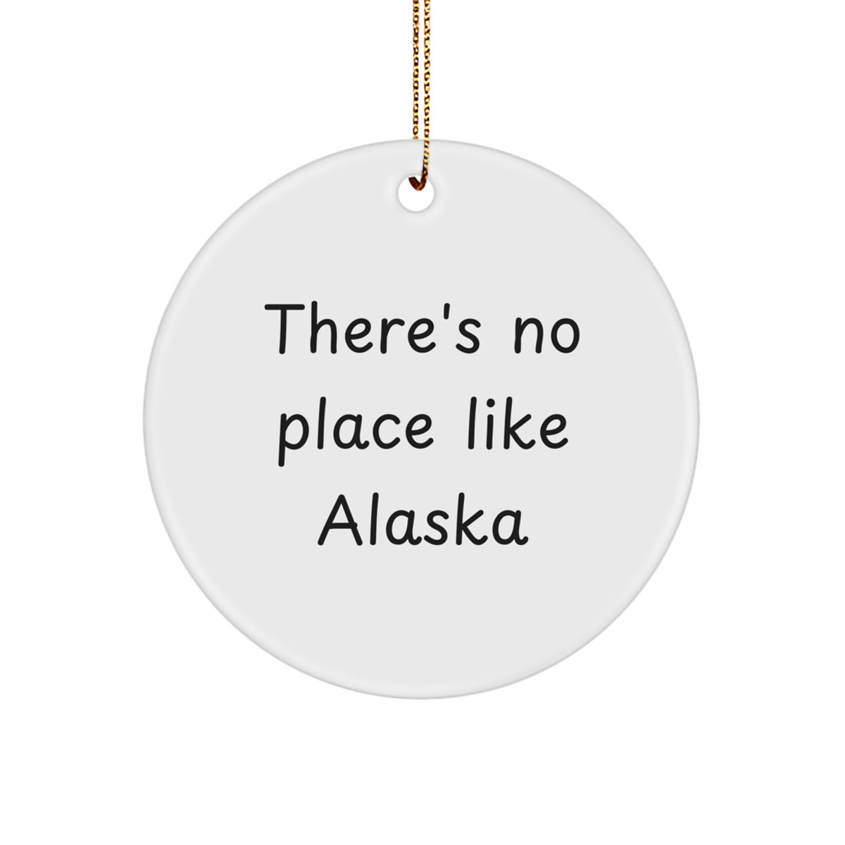 Alaska Circle Ornament Keepsake White Durable Christmas Unique Gift for Him - Image 1