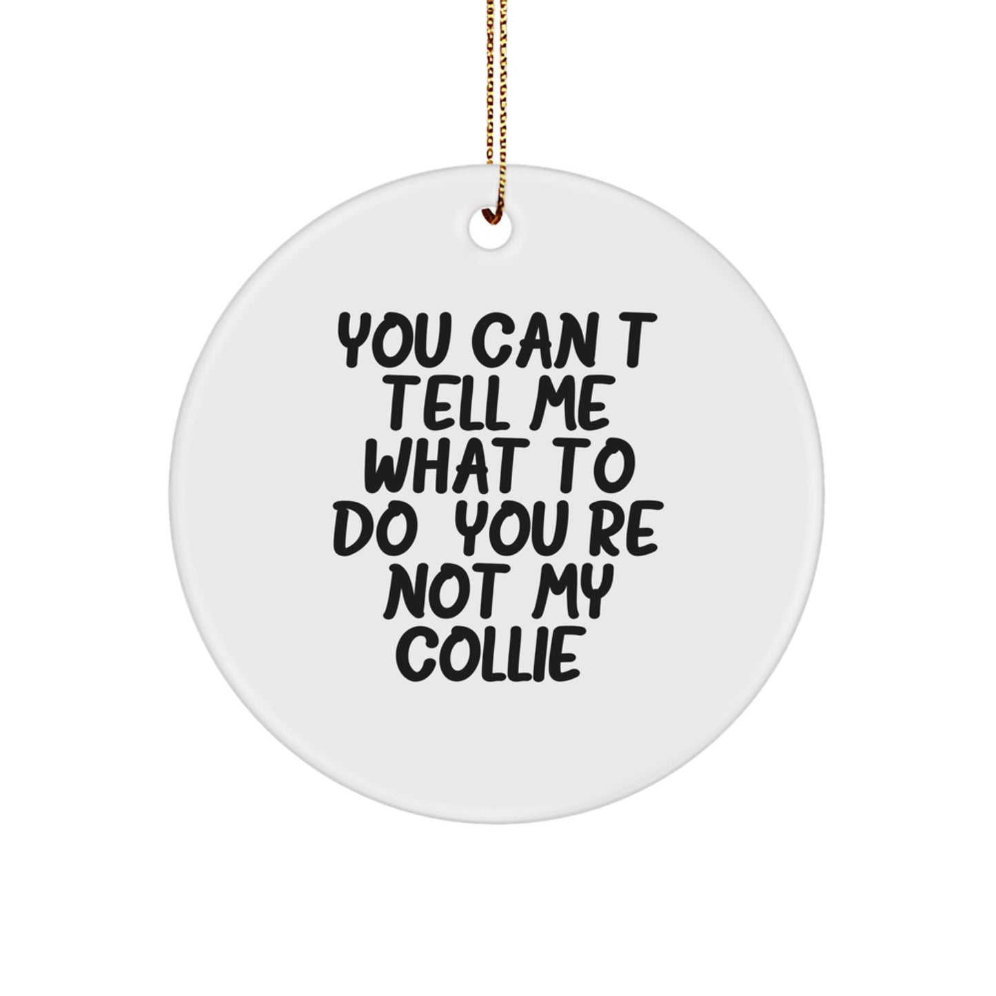 Funny Collie Dog Circle Ornaments Gifts from Friends for Men Women Family Christmas Unique - Image 1
