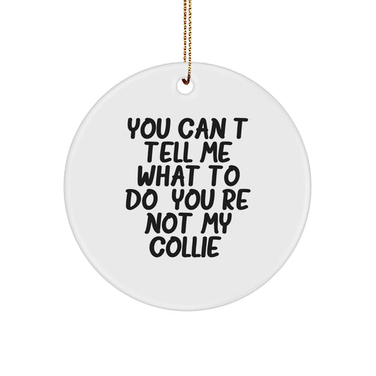 Funny Collie Dog Circle Ornaments Gifts from Friends for Men Women Family Christmas Unique - Image 1
